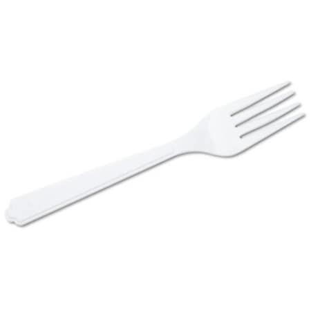 Desorden Type III Plastic Flatware Fork White, 100PK DE3200872